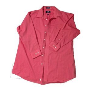 Stafford Performance The Super Shirt Mens Long Sleeve Classic Fit 17 32-33 Red